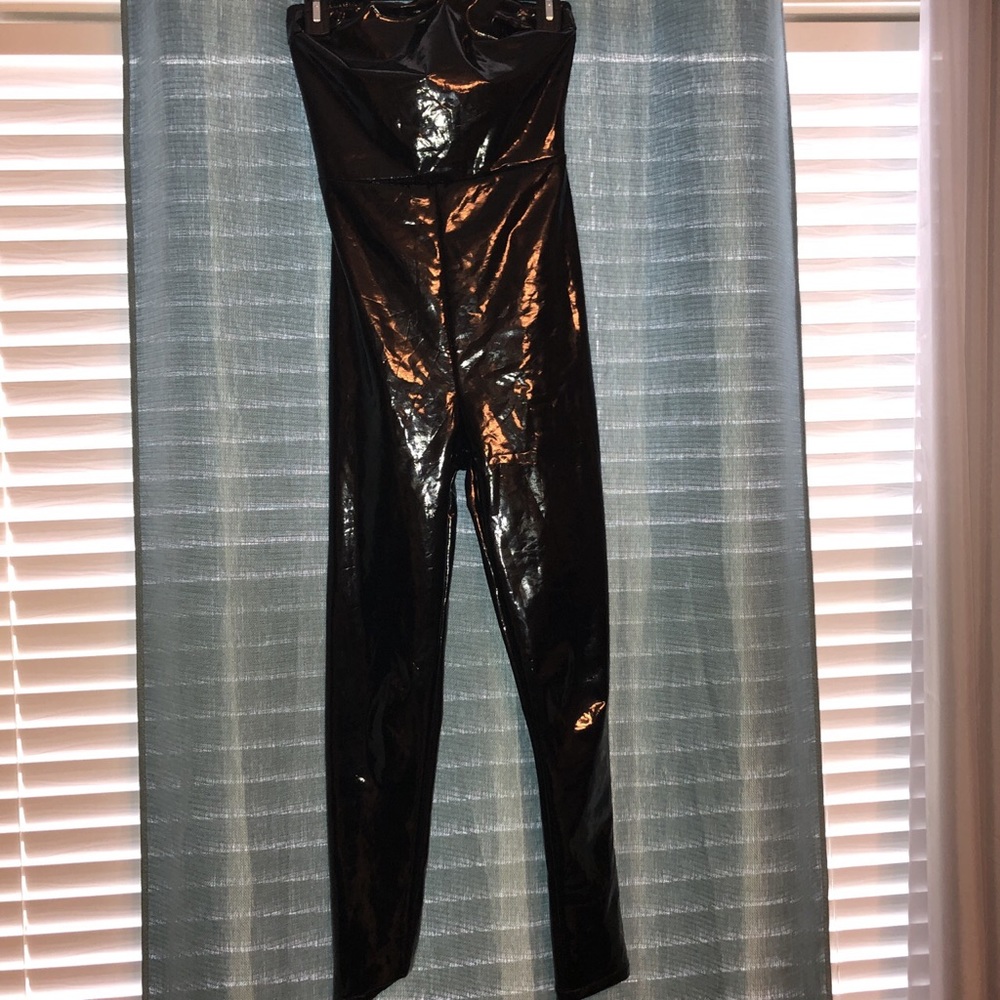 Black Vinyl jumpsuit.